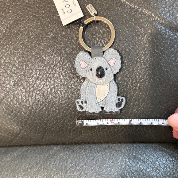 Coach leather textured koala bear key fob - Picture 7 of 8